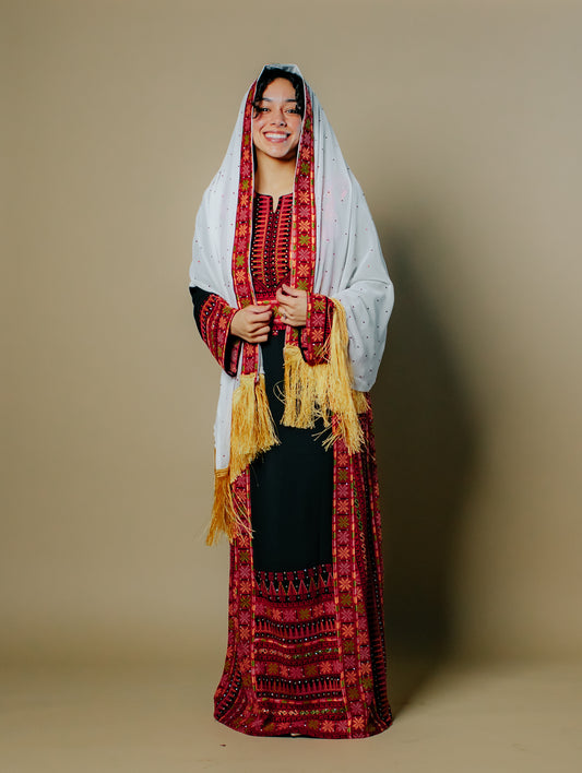 Hayfa Traditional Mabrad Fabric Thobe